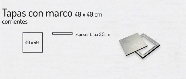 Tapas con Marco 40x40cm